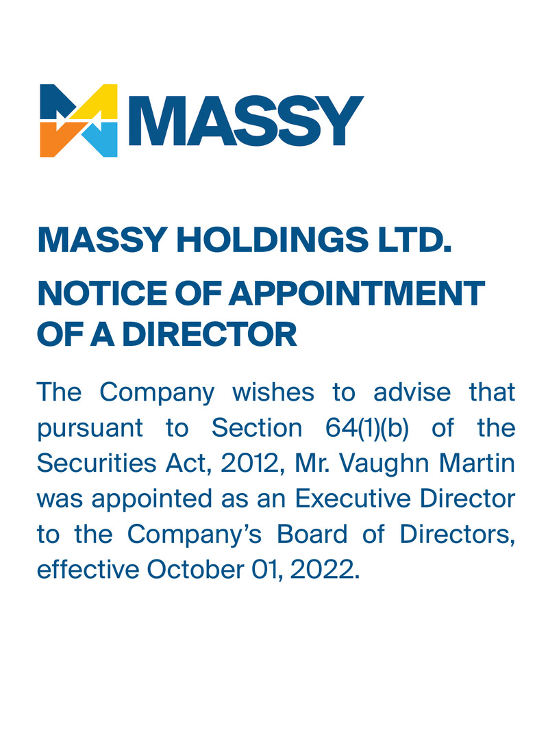 Appointment of a Director